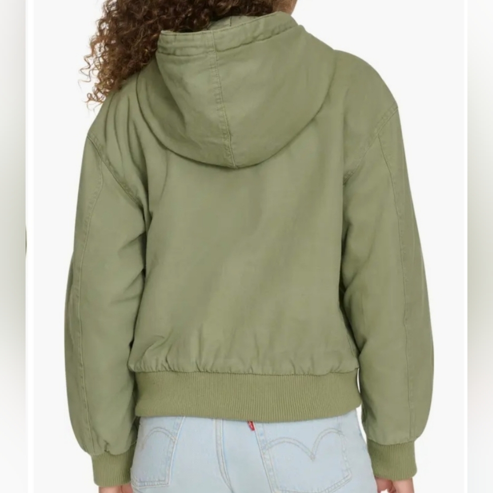 NWT Levi's Canvas Zip Green Jacket Size M Utility Streetwear Athleisure Casual - Picture 2 of 13